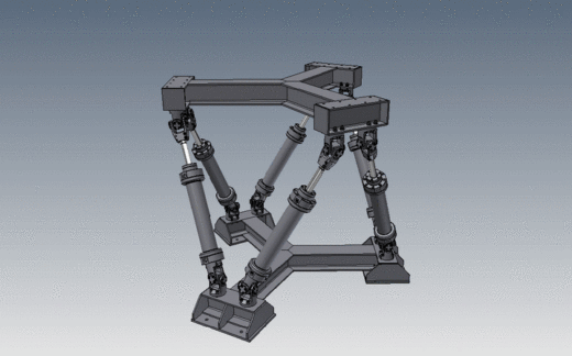 并联机器人octahedral-hexapod-mechanism-parallel-robot INV STP IGS STL缩略图